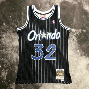 Maillot de Basket #32 O'neal Orlando Magic Vintage Noir Imprimé